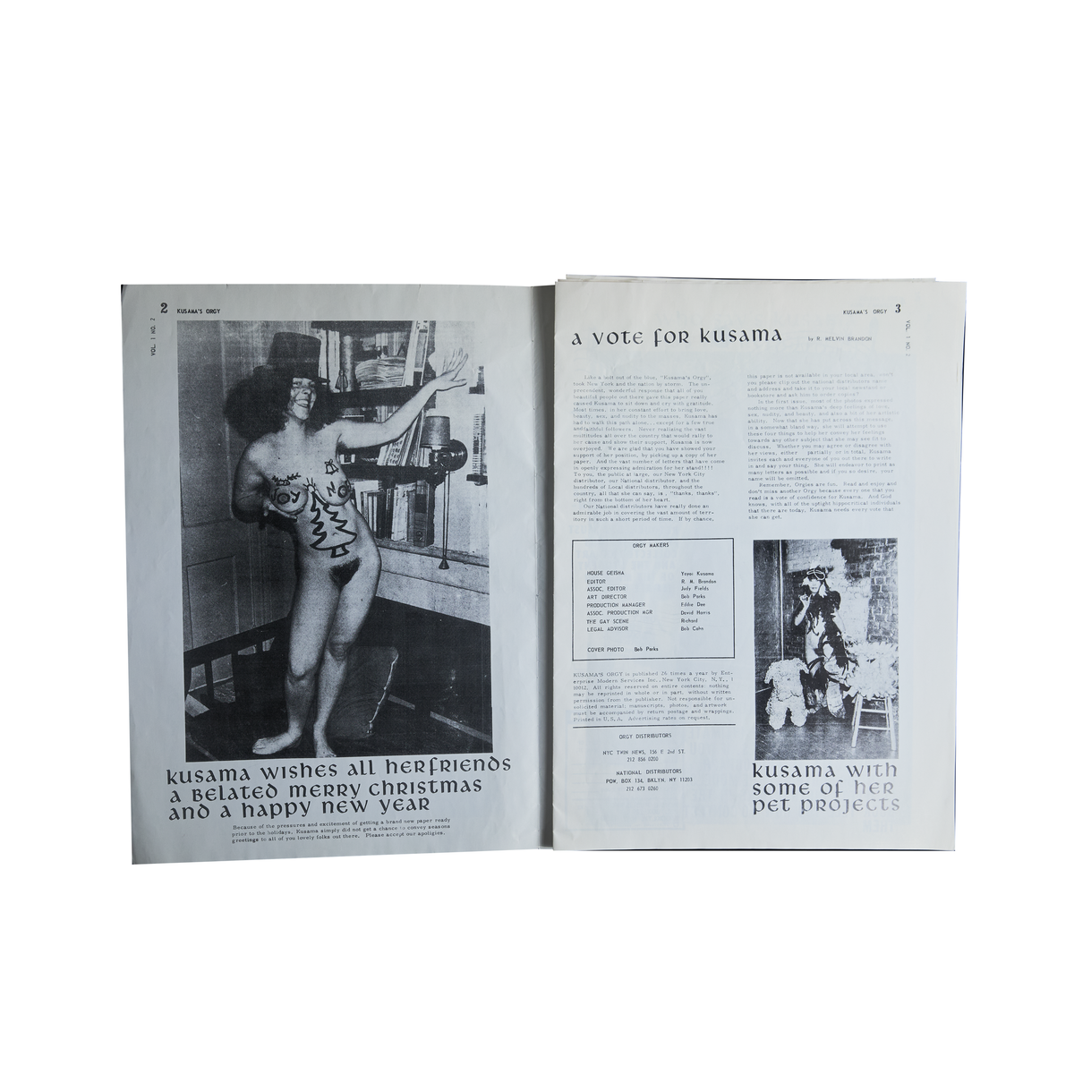 Bleu Minuit club. - Kusama Presents an Orgy of Nudity, Love, Sex and Beauty (Vol. 1, No. 2)
