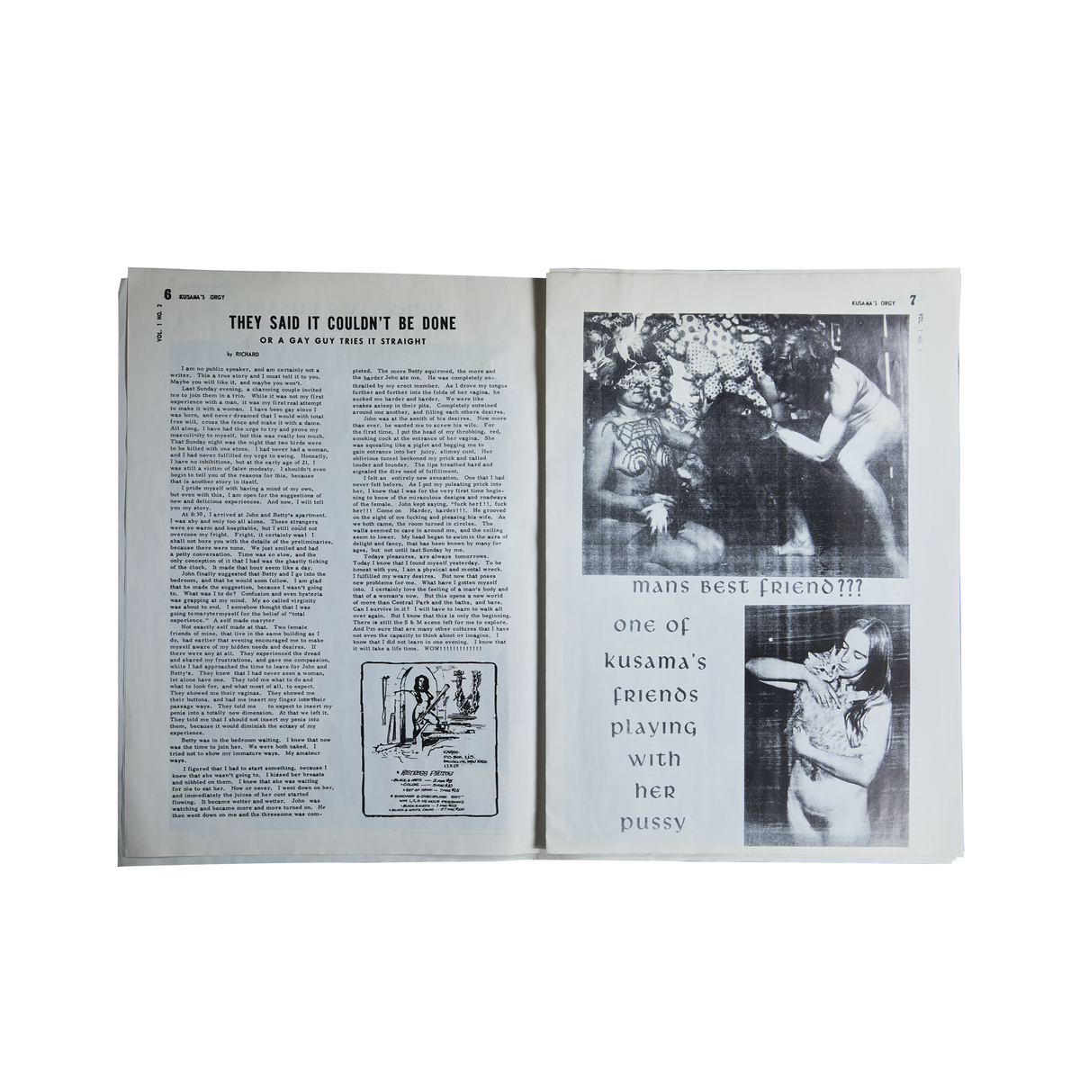 Bleu Minuit club. - Kusama Presents an Orgy of Nudity, Love, Sex and Beauty (Vol. 1, No. 2)