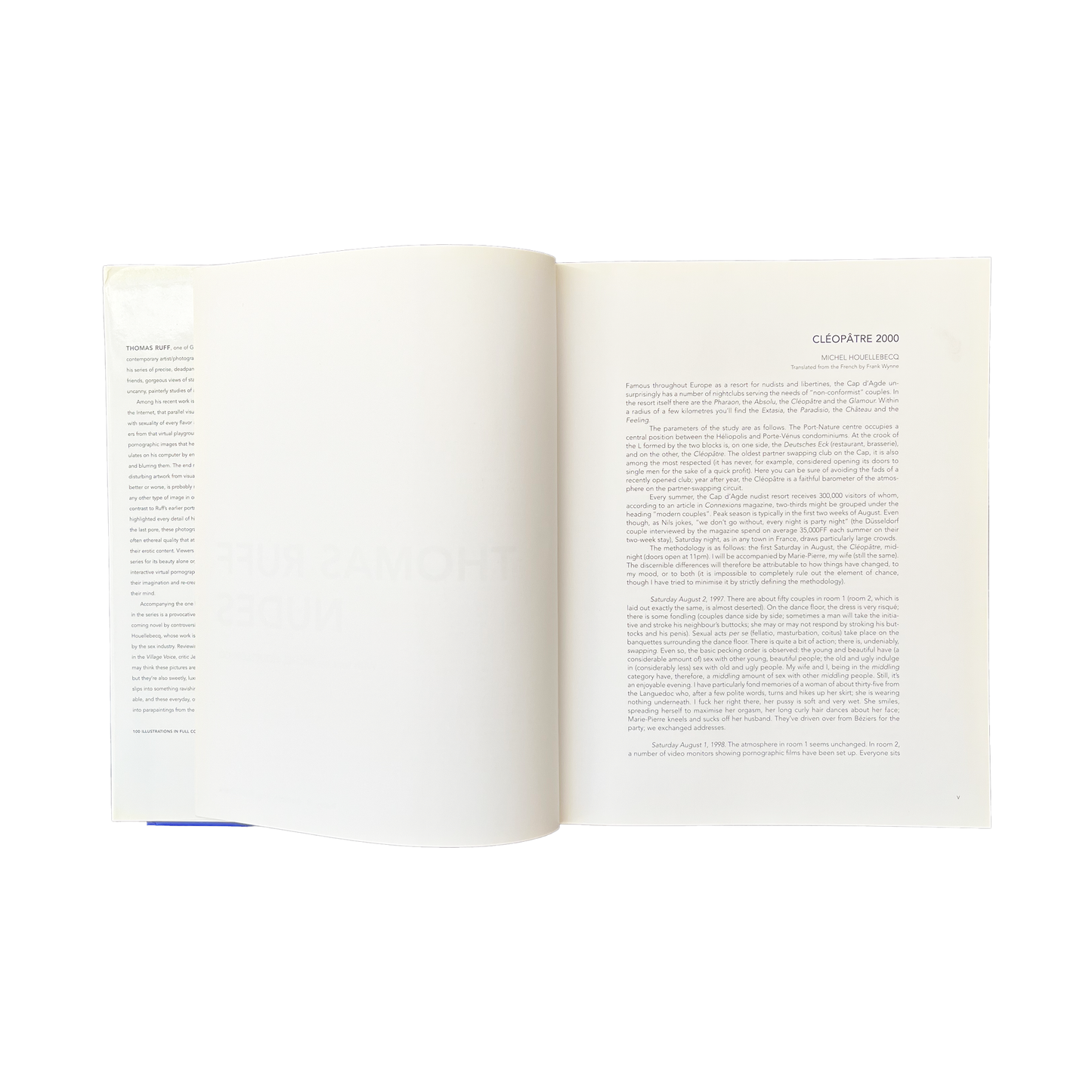 Bleu Minuit club. - Thomas Ruff - Nudes - Text Michel Houellebecq