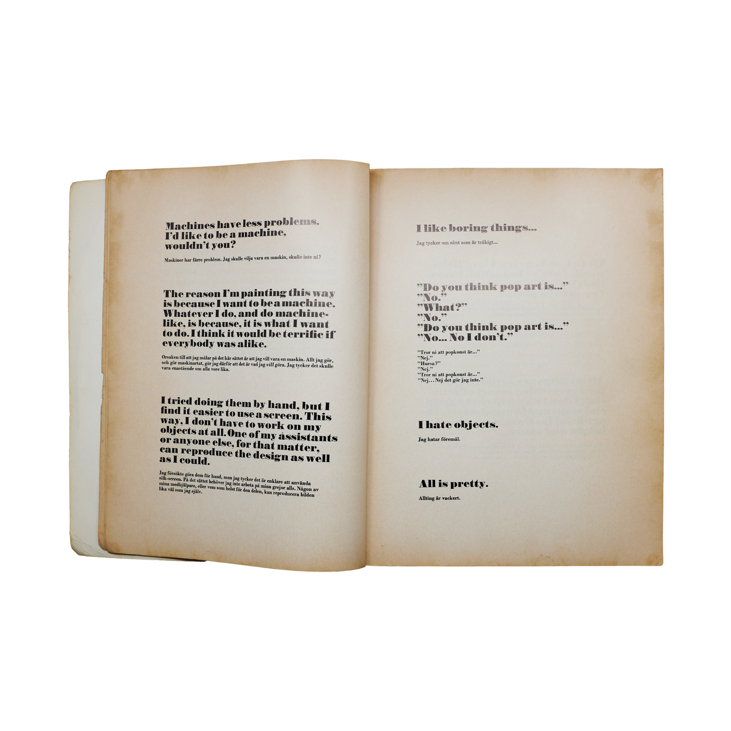 Bleu Minuit club. - Andy Warhol
Catalogue d'exposition Moderna Museet
1970