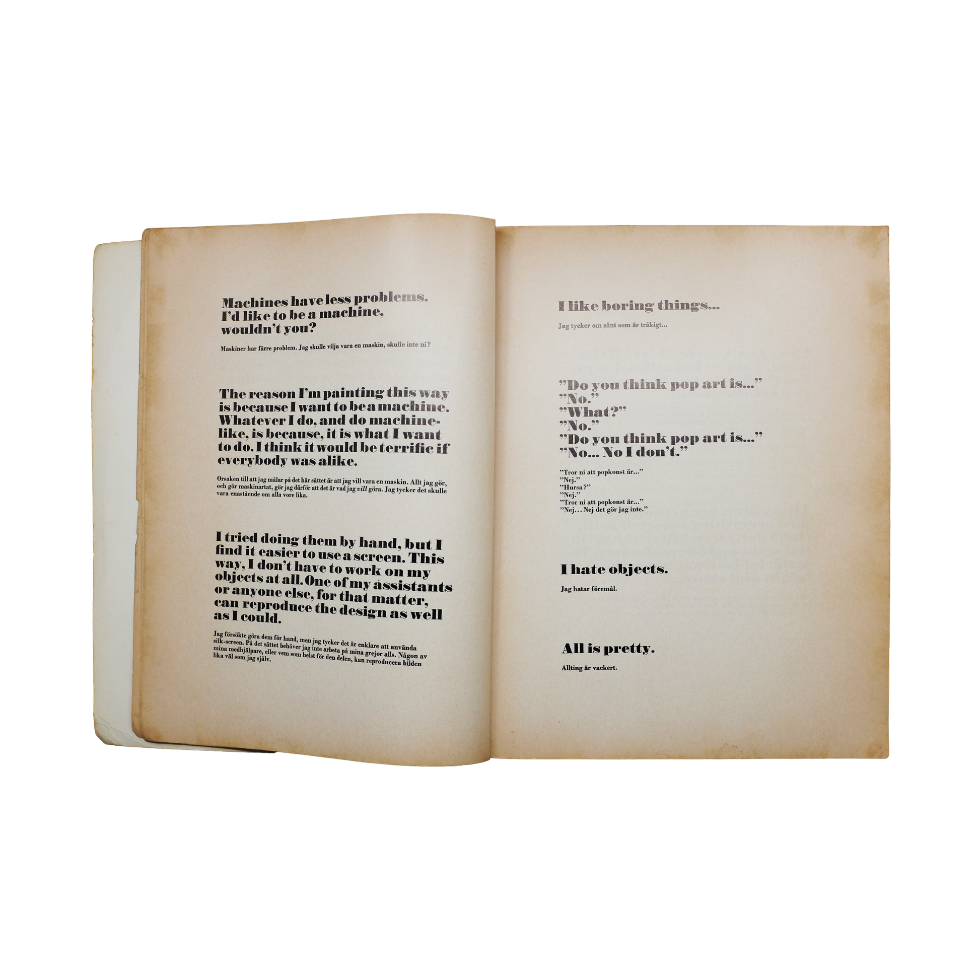 Bleu Minuit club. - Andy Warhol
Catalogue d'exposition Moderna Museet
1970