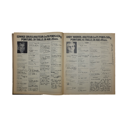 Façade magazine n°4  - Andy Warhol & Edwige Belmore 